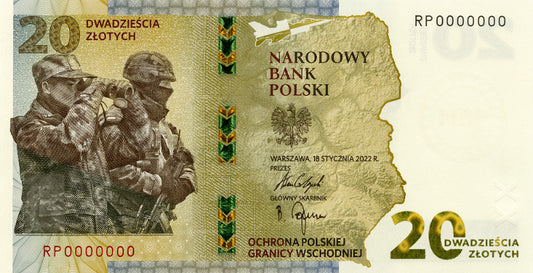 20 zł 2022 Ochrona polskiej granicy wschodniej