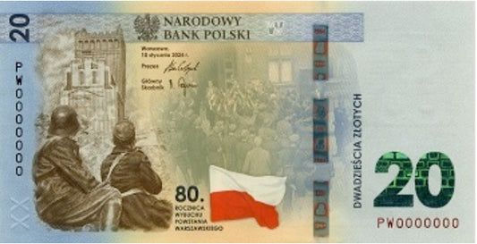 20 zł 2024 Powstanie Warszawskie